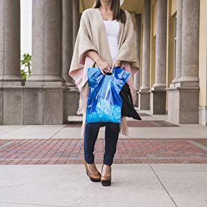 Torba na zakupy wielokrotnego użytku ze wzmocnionym twardym dnem, paskiem, składana, stoi pionowo, uniwersalna torba o dużej wytrzymałości 0