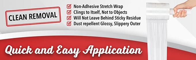 non-adhesive, clean removal, no sticky residue, dust repellent, quick and easy application