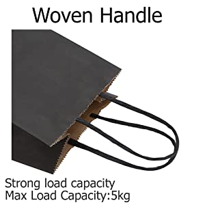 Black Kraft Paper Bags with Handle