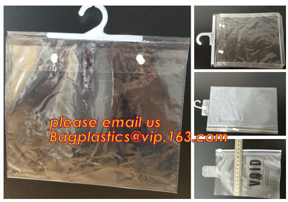 biodegradable Clothes Underwear PVC Packaging Bag With Hook Display Bikini Swimwear Bag, Environmental