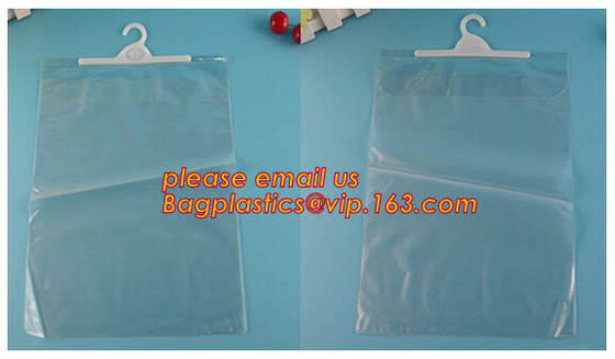 biodegradable Clothes Underwear PVC Packaging Bag With Hook Display Bikini Swimwear Bag, Environmental