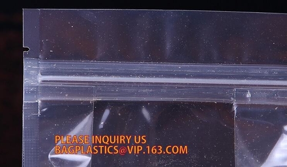 printable plastic  bag for candy snack food package, side seal pp plastic zip lock bag with die cut hole, pp bag
