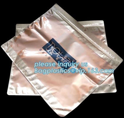flat fresh food/dry food aluminium foil pop corn zipper bag,  Storage For Saving Clothes Laminated Custom Vacuum C