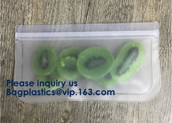 PEVA Snack Food Packaging 5pcs Set Pack Food Snack Storage PEVA k Reusable Peva Food Storage Zip Seal Sandwich Sna