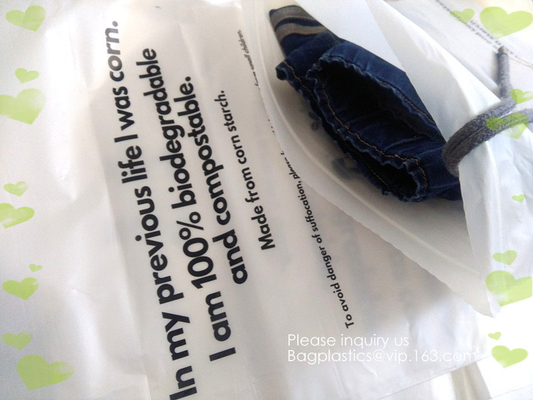 PLA Biodegradable Corn Starch Compostable LDPE k Bag, Environmentally friendly, recyclable, reusable, reclosable