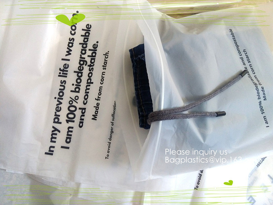 PLA Biodegradable Corn Starch Compostable LDPE k Bag, Environmentally friendly, recyclable, reusable, reclosable