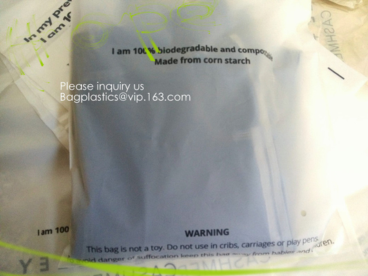 PLA Biodegradable Corn Starch Compostable LDPE k Bag, Environmentally friendly, recyclable, reusable, reclosable