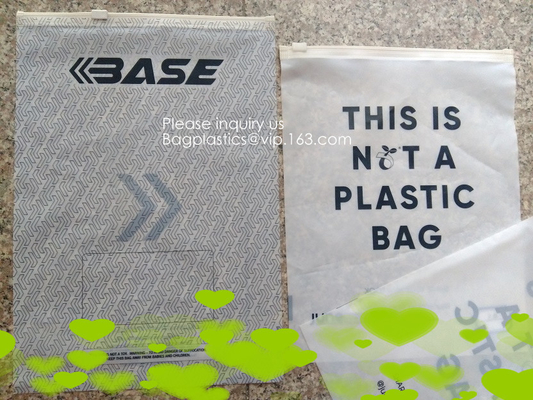 Bio degradable corn starch PLA Slider Zipper Bags, Compost Slider zipper bags, Eco Friendly zipper sldier, Biodegradable