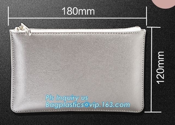 PU Pencil Bag Stationery Storage Organizer Bag Boys pink Girls Pencil Case For School Supplies, pu leather soft statione