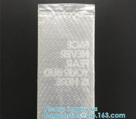 Bubble Bags Zip Padded Pouch For Beauty Skin Care Slider Zipper Lock Bag Colored Customized PVC Slider Zipper Bubble Bag