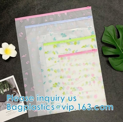 Organizer Zipper Bag Folder Office Stationery Bag, Zipper Stationery Envelope PP File Bag, Document file Bag