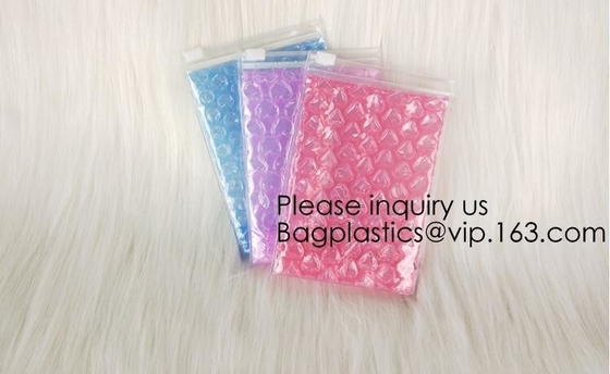 Colored PVC Film Bubble Bag/Special PVC k Bubble Bag/New Material Bubble Mailer With Zipper, bagease, bagplastics