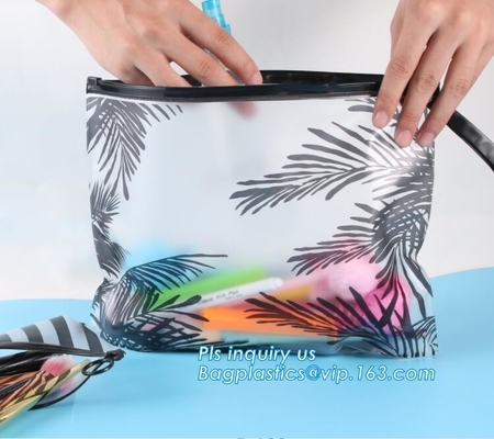 zip lock bags square bottom zipper type plastic bag, k slider plastic toothbrush toothpaste bag with ring hook, zi