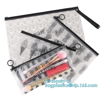 zip lock bags square bottom zipper type plastic bag, k slider plastic toothbrush toothpaste bag with ring hook, zi