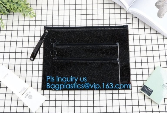 k bag with handle & slider, reclosable pvc clear plastic slider k bag, Reusable slider white small nylon cle