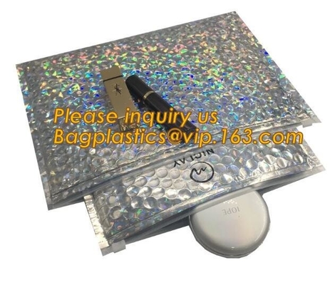 air mail metallic holographi rose gold bubble padded mailer / k bubble bag/ slider bubble bag,Holographic Factory