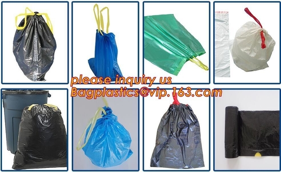LDPE Drawstring Type Biohazard Waste Garbage Bag, HDPE Drawstring Type Biohazard Waste Garbage Bag, Isolation Infectious