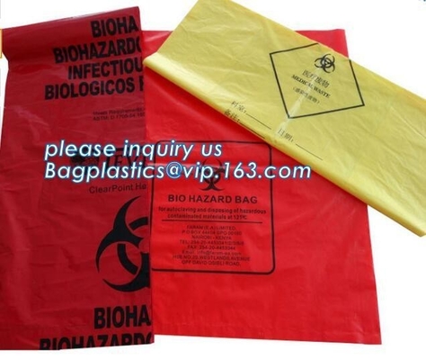 Medical Biodegradable Autoclavable Biohazard Bags Pocket Biohazardous Healthcare Suppliers, Lab Bags, Blood Bags