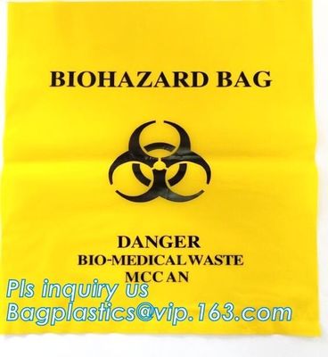 Biohazard Compost Disposal Plastic Biodegradable Yard Medical Waste Bag Biohazard Bags, 2 Gal, Red, PK1000