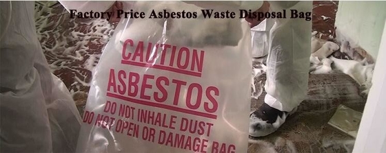 polyethylene disposal asbestos bag 33" X 50" X 6mil, Asbestos waste polyethylene disposal bag, Disposal Plastic Bag for