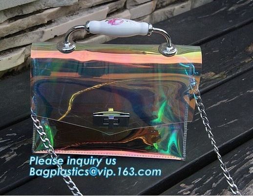 pvc handbag with small bag, PVC Transparent Fashionable Handbag Shoulder Bag Crossbody handBag, pvc carrier, carrier han