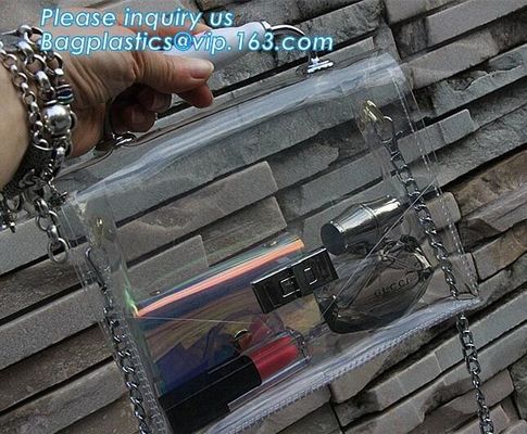 pvc handbag with small bag, PVC Transparent Fashionable Handbag Shoulder Bag Crossbody handBag, pvc carrier, carrier han