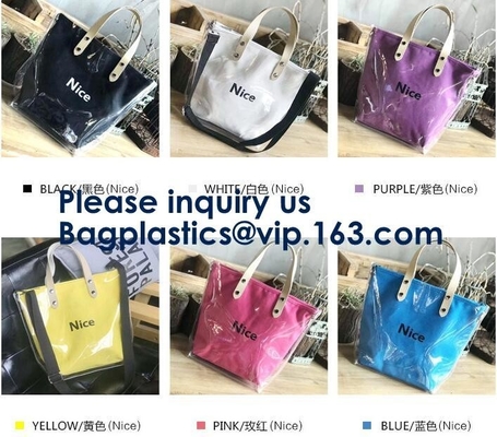 Fashion Ladies Rainbow Hologram Laser PVC Handbag Beach Shoulder Bag Shopping Tote Bag For Women