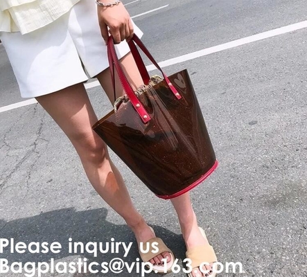Teen Fashion Clear Plastic Pvc Tote Bag For Girls, Transparent Pvc Tote Bag,Clear PVC Bag Hologram Bag EVA Bag Cosmetic