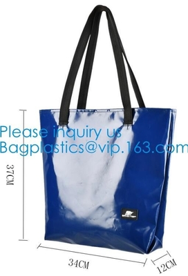 1000D Waterproof PVC Tarpaulin Customized Shopping Bag, Daily Women Shoulder Tote Bags Wholesale Price
