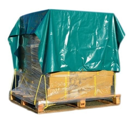 Flat Bottom 600D Vinyl Cover /Plastic Poly Pallet Cover, Big Square Bottom Poly Pallet Cover, Huge Clear Plastic Pall