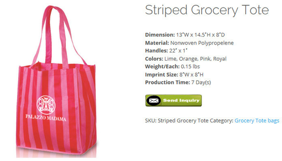 SHOPPING TOTE WITH FRONT POCKESinicline fashion custom high end activewear promotion shopping bag metallic non woven bag