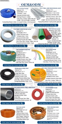 Transparent PVC Spiral Pipe Plastic Hose With Spring Steel Wire Reinforcement Fire Hose