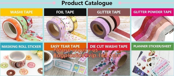 Colorful decorative masking washi paper tape custom printed DIY washi tape with logo,Supplies DIY Arts & Crafts Multi-co
