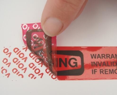 Environmental Destructive Warranty Void Tamper Evident Label Stickers Non Transfer VOID OPEN Label No Residue Sticker