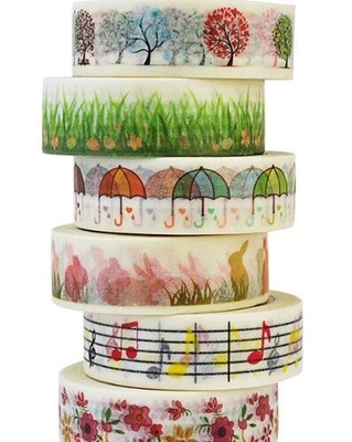 Washi Paper Masking Tape For Car Painting And Decorative,Washi Tape,Assorted Design Washi Tape Decorative School Station
