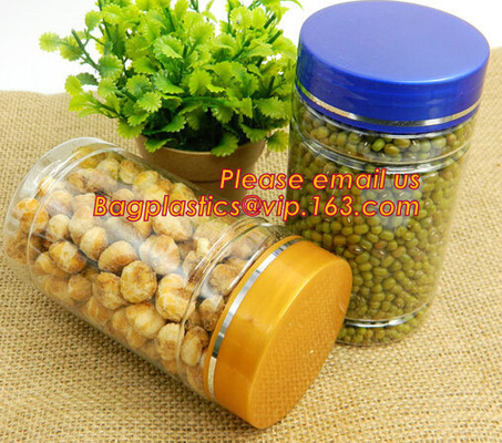Clear Round Shape Plastic Clear Box /Plastic Clear Cylinder Packaging In China Empty Seal Jars Glass Bottle