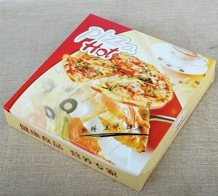 Food Grade Flute Corrugated Custom Printed Size Caja Para Pizza Design Cardboard Carton Pizza Box