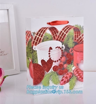 Luxury Custom Paper Carrier Bags Words With UV Finishes,Factory Direct Made Cheap Price Customized White Kraft Paper Gif