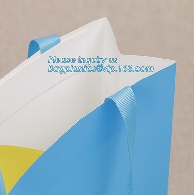 Glossy Lamination Luxury Personalised Custom Simple Printed Paper Carrier Bag With Handle,Brown luxury brand slogan prin