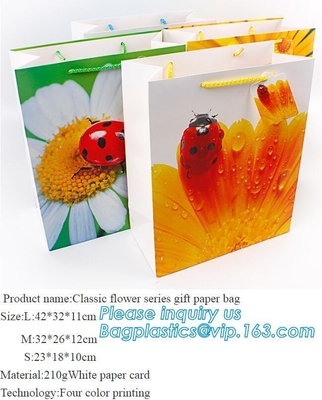 Foldable Gift Recycled Grocery Romotional Printed Gift Paper Bag Luxury Matte White Paper Bags with Handles Perfect for