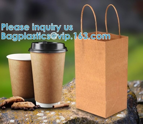 Carrier Luxury Paper Hand Bag, Kraft Paper Bag With Handle For Gift Wholesale, Matt Gold Shopping Retail