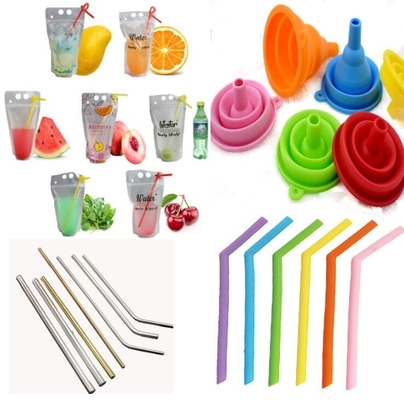 reusable drinking straws individual wrapped drinking straws silicone funny drinking straws,BPA Free Soft Reusable Drinki