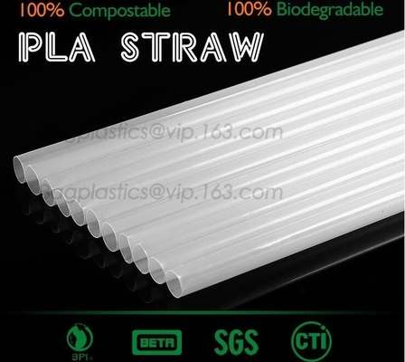 compost plastic drinking straw for drink promotion, juice drink sraw, food grade biodegradable plastic drinking straw