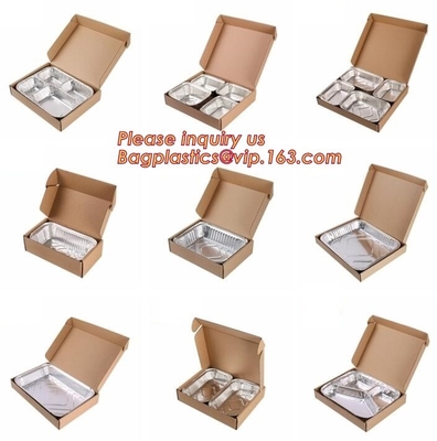 Food BakingAluminium Food Containers With Lids Heavy Duty Disposable Aluminum Foil For Catering Party Meal Prep Freezer