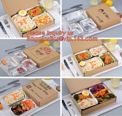 Food BakingAluminium Food Containers With Lids Heavy Duty Disposable Aluminum Foil For Catering Party Meal Prep Freezer