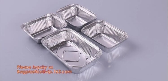 Rectangular Aluminium Foil Food Container, Airlines Fast Food Delivery, Reheating, Baking, Roasting, Meal Prep, to-Go