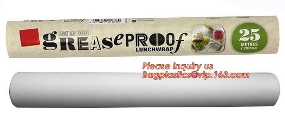 Food Wrapping Use Greaseproof Printed Baking Paper Parchment Paper For Barbecue, 40gsm Greaseproof Cooking Baking