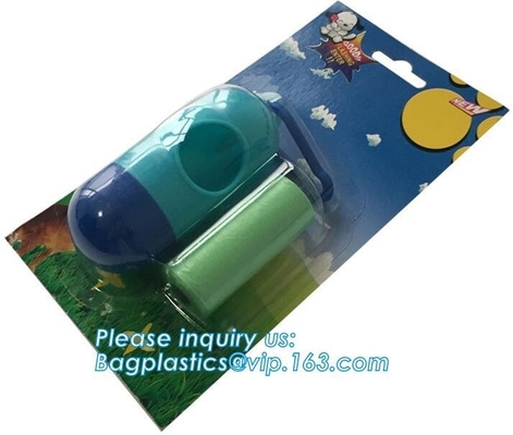 Bone Shaped Dog & Pet Waste Bag Holder - Holds Standard Rolls of Poop Bags, green color dog dispenser +3rollings waste b