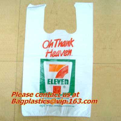 100% Biodegradable and Compostable, T-shirt Bags, EN13432 Certificate, green bags, bio bag