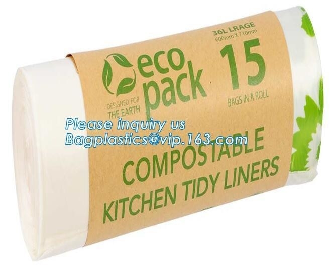 Sugarcane Pulp Bagasse Cassava Biodegradable Packing Freezer Food Fruit Shopping Bag, Home Compostable Garbage Bag